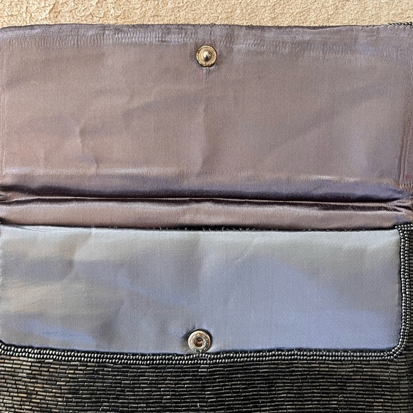 Vintage 1980s Du-Val Black Beaded Envelope Clutch - Picture 15 of 15
